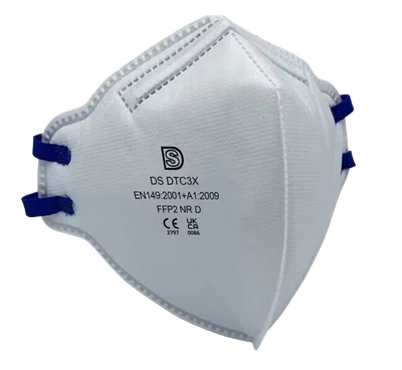 Бяла сгъваема маска за еднократна употреба